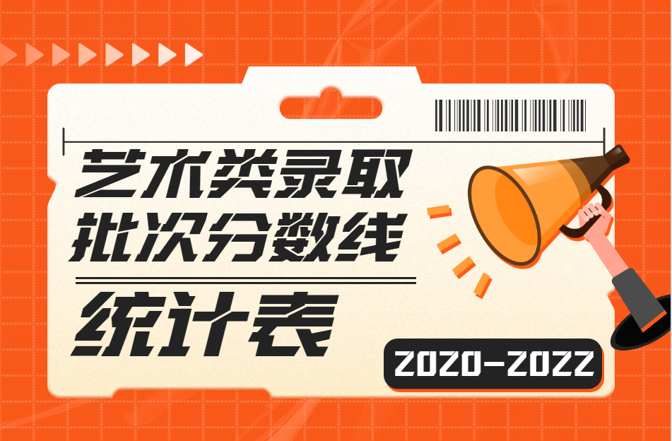 湖北省2020-2022年艺术类批次录取控制分数线统计表